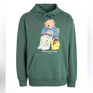 Market Making The Grade Green Bear Graphic Hoodie Mens